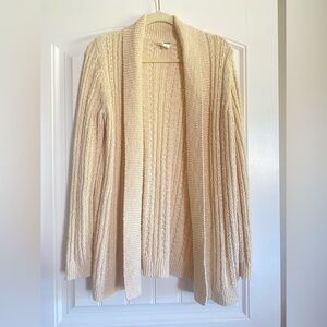 Anthropologie Cream Cable Knit Cardigan